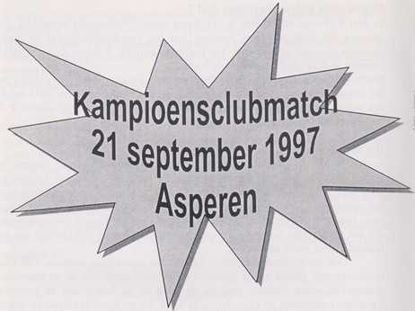 Toen we nog met de schrijfmachine inschreven voor de Clubmatch