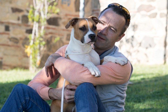 Sven van Slijpe met een nieuwe pup