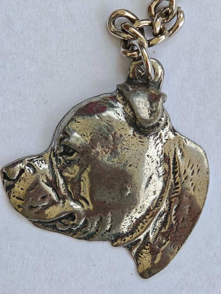 Sleutelhanger Zilver American Staffordshire Terrier